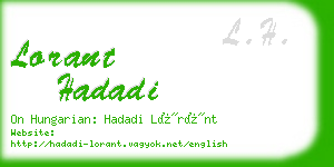 lorant hadadi business card